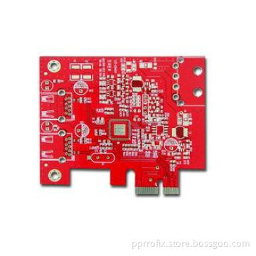Four layer Gold Finger PCB Board with Red Solder Mask , Pro